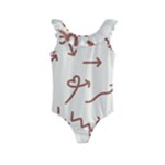 Abstract Arrow Sign Love Aesthetic Kids  Frill Swimsuit