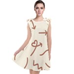 Abstract Arrow Sign Love Aesthetic Tie Up Tunic Dress