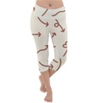 Abstract Arrow Sign Love Aesthetic Lightweight Velour Capri Yoga Leggings