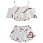 Abstract Arrow Sign Love Aesthetic Kids  Off Shoulder Skirt Bikini