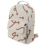 Abstract Arrow Sign Love Aesthetic Flap Pocket Backpack (Small)
