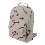 Abstract Arrow Sign Love Aesthetic Flap Pocket Backpack (Large)