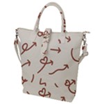 Abstract Arrow Sign Love Aesthetic Buckle Top Tote Bag