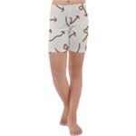 Abstract Arrow Sign Love Aesthetic Kids  Lightweight Velour Capri Yoga Leggings