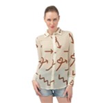 Abstract Arrow Sign Love Aesthetic Long Sleeve Chiffon Shirt