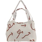 Abstract Arrow Sign Love Aesthetic Double Compartment Shoulder Bag