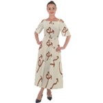 Abstract Arrow Sign Love Aesthetic Shoulder Straps Boho Maxi Dress 