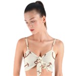 Abstract Arrow Sign Love Aesthetic Woven Tie Front Bralet