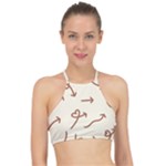 Abstract Arrow Sign Love Aesthetic Halter Bikini Top
