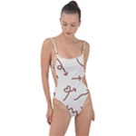 Abstract Arrow Sign Love Aesthetic Tie Strap One Piece Swimsuit