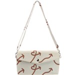 Abstract Arrow Sign Love Aesthetic Removable Strap Clutch Bag
