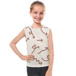 Abstract Arrow Sign Love Aesthetic Kids  Mesh Tank Top