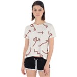 Abstract Arrow Sign Love Aesthetic Open Back Sport T-Shirt