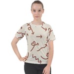Abstract Arrow Sign Love Aesthetic Women s Sport Raglan T-Shirt