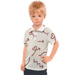 Abstract Arrow Sign Love Aesthetic Kids  Polo T-Shirt