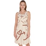 Abstract Arrow Sign Love Aesthetic Knee Length Skater Dress With Pockets