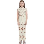 Abstract Arrow Sign Love Aesthetic Kids  Sleeveless Ruffle Edge Band Collar Chiffon One Piece