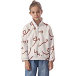 Abstract Arrow Sign Love Aesthetic Kids  Half Zip Hoodie