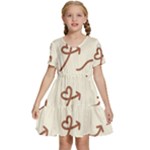 Abstract Arrow Sign Love Aesthetic Kids  Short Sleeve Tiered Mini Dress
