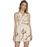Abstract Arrow Sign Love Aesthetic Sleeveless High Waist Mini Dress