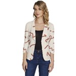Abstract Arrow Sign Love Aesthetic Women s One-Button 3/4 Sleeve Short Jacket
