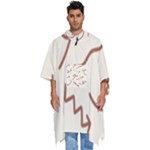 Abstract Arrow Sign Love Aesthetic Men s Hooded Rain Ponchos