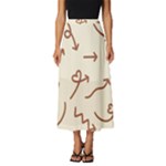 Abstract Arrow Sign Love Aesthetic Classic Midi Chiffon Skirt