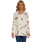 Abstract Arrow Sign Love Aesthetic Long Sleeve Drawstring Hooded Top