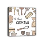 I Love Cooking Baking Utensils Knife Mini Canvas 4  x 4  (Stretched)