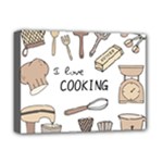 I Love Cooking Baking Utensils Knife Deluxe Canvas 16  x 12  (Stretched) 
