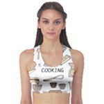 I Love Cooking Baking Utensils Knife Fitness Sports Bra