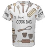 I Love Cooking Baking Utensils Knife Men s Cotton T-Shirt
