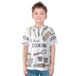 I Love Cooking Baking Utensils Knife Kids  Cotton T-Shirt