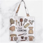 I Love Cooking Baking Utensils Knife Zipper Grocery Tote Bag