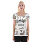 I Love Cooking Baking Utensils Knife Cap Sleeve Top