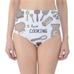 I Love Cooking Baking Utensils Knife Classic High-Waist Bikini Bottoms