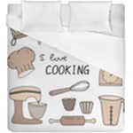 I Love Cooking Baking Utensils Knife Duvet Cover (King Size)