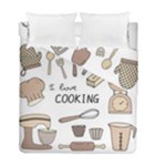 I Love Cooking Baking Utensils Knife Duvet Cover Double Side (Full/ Double Size)