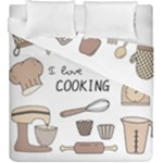 I Love Cooking Baking Utensils Knife Duvet Cover Double Side (King Size)