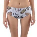 I Love Cooking Baking Utensils Knife Reversible Mid-Waist Bikini Bottoms