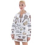 I Love Cooking Baking Utensils Knife Women s Long Sleeve Casual Dress