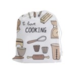 I Love Cooking Baking Utensils Knife Drawstring Pouch (XL)