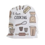 I Love Cooking Baking Utensils Knife Drawstring Pouch (2XL)