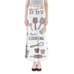I Love Cooking Baking Utensils Knife Full Length Maxi Skirt