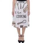 I Love Cooking Baking Utensils Knife Classic Midi Skirt