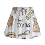 I Love Cooking Baking Utensils Knife Mini Flare Skirt