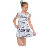 I Love Cooking Baking Utensils Knife Kids  Cap Sleeve Dress
