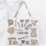 I Love Cooking Baking Utensils Knife Zipper Medium Tote Bag