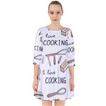 I Love Cooking Baking Utensils Knife Smock Dress