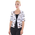 I Love Cooking Baking Utensils Knife Cropped Button Cardigan